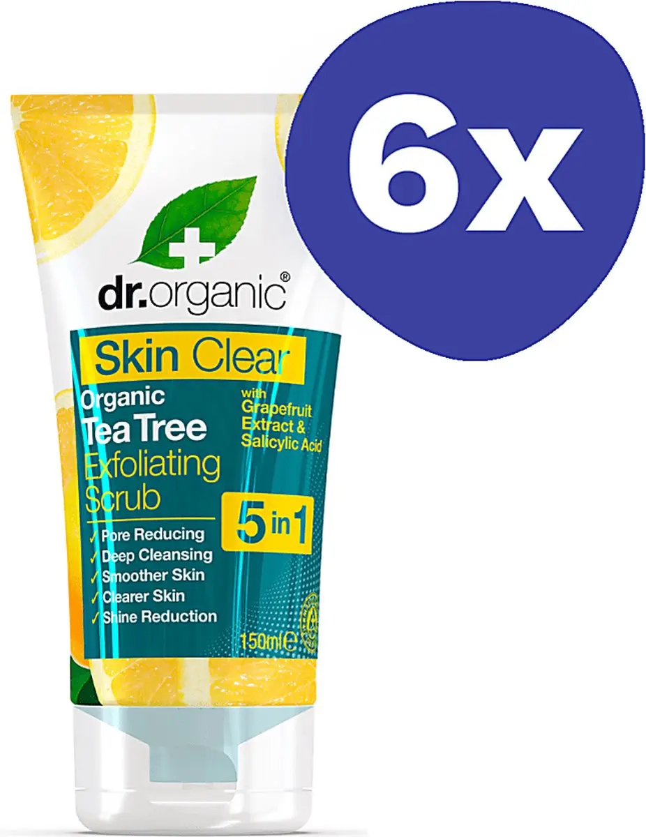 Dr. Organic Skin Clear Exfoliërende Scrub 6x150ml