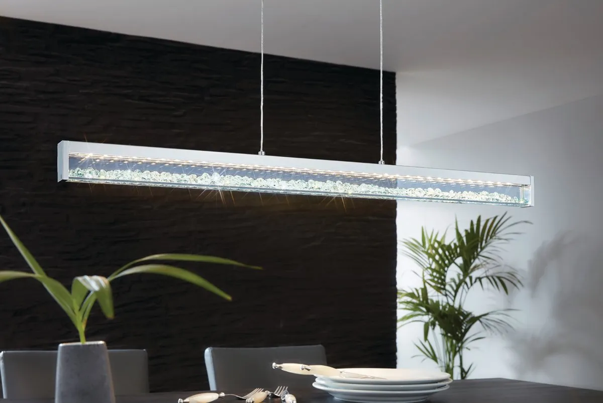 Eglo Cardito 1 Hanglamp 1000mm - Chroom - Kristal - afbeelding 6 van 6