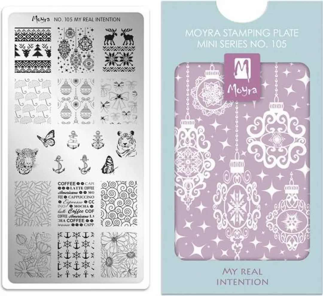 Moyra Mini Stamping Plate M105 My Real Intention