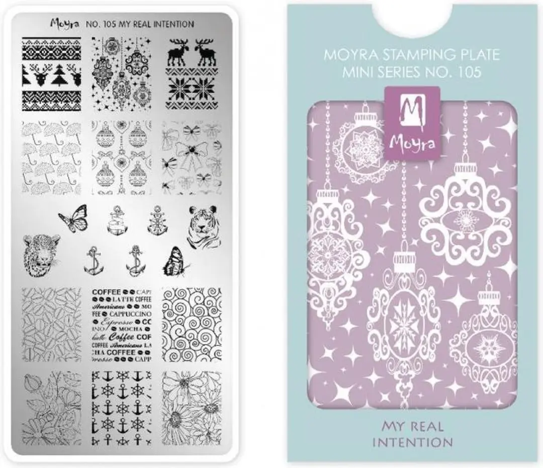 Moyra Mini Stamping Plate M105 My Real Intention