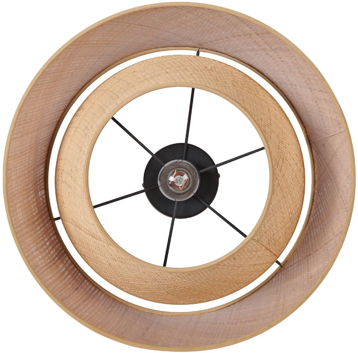 Eglo Marford Plafondlamp Ø50cm - Zwart/Bruin