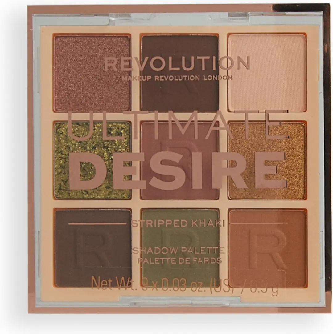 Makeup Revolution Ultimate Desire Oogschaduw Palette Stripped Khaki - 9 Kleuren