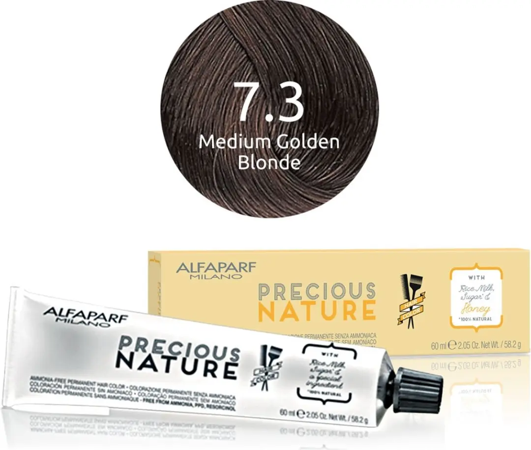 ALFAPARF Precious Nature Permanent Haarkleur 7.3 Zwart - 60ml