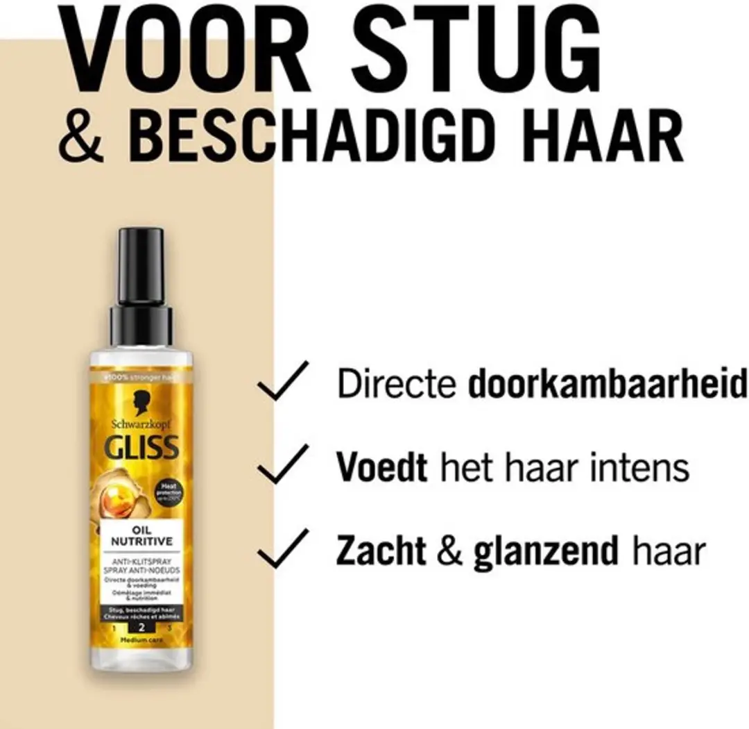 Gliss Kur Anti-Klit Spray 200ml - 3 Stuks