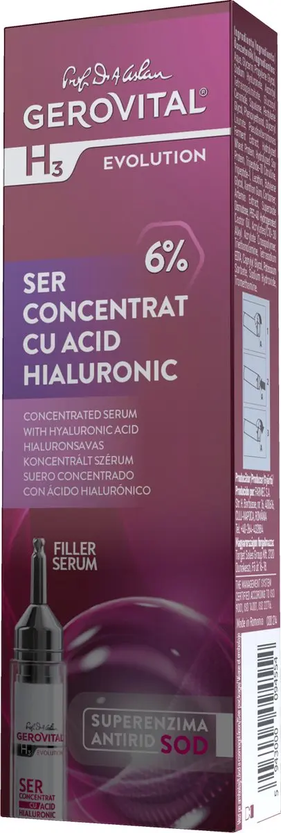 Gerovital Hyaluronzuur Serum 6% 15ml - Vitamine C & Lipo-Ceravit - afbeelding 6 van 6