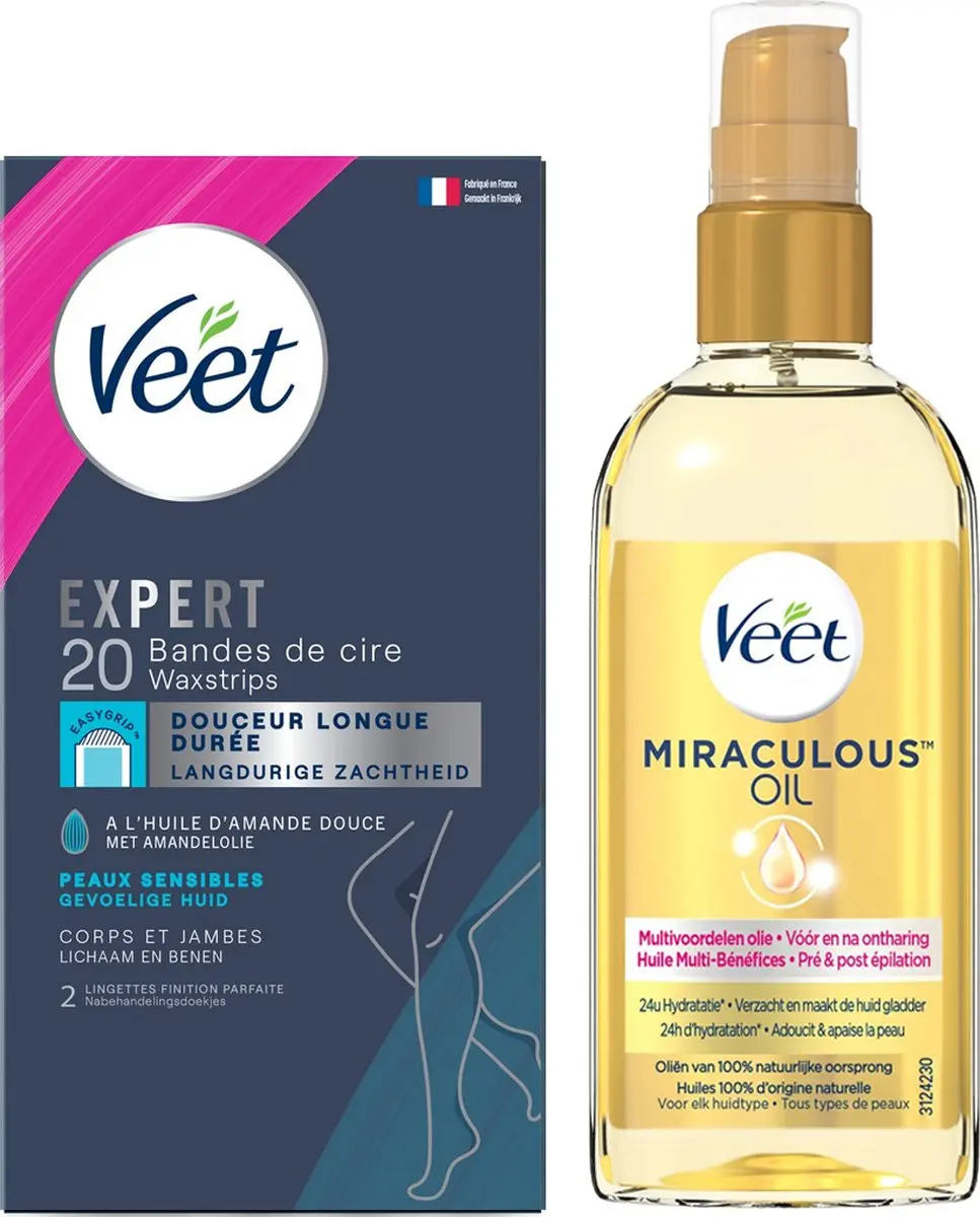 Veet Miraculous Oil Ontharingsstrips Gevoelige Huid