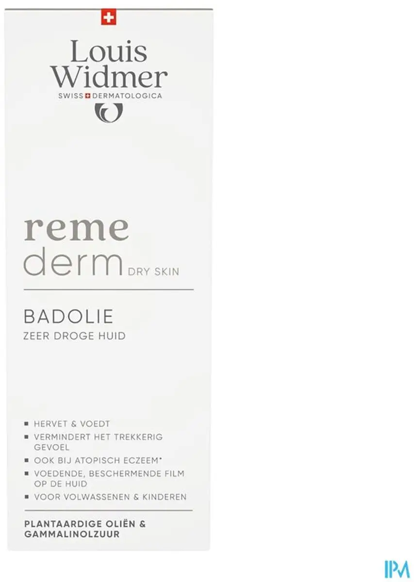 Louis Widmer Remederm Badolie - Droge Huid 250ml