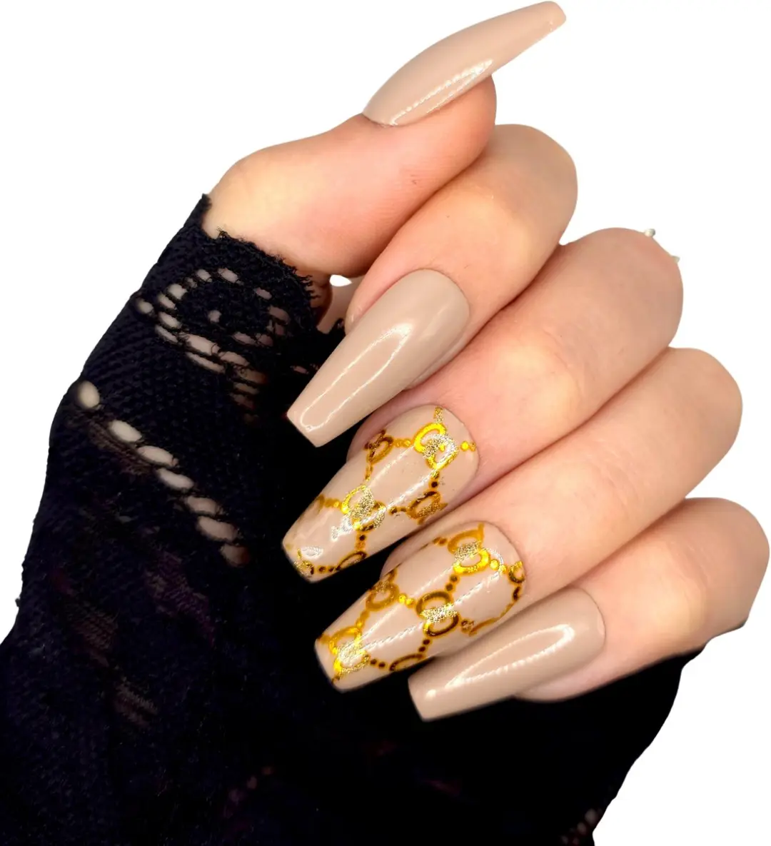SD Press on Nails Nude Plaknagels B-22