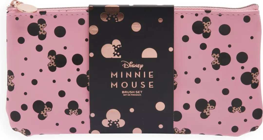 Makeup Revolution x Disney Minnie Mouse Kwastenset - 3 Stuks - Roze & Goud