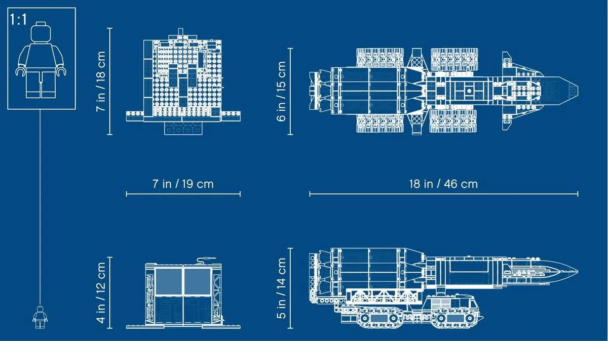 LEGO City Ruimtevaart Raket Bouwen en Transporteren 60229 - 1055 Stukken