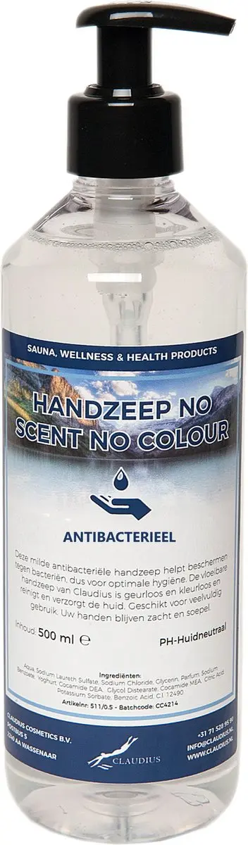 Splashbox Cosmetics Handzeep No Scent 500ml - Geurloos