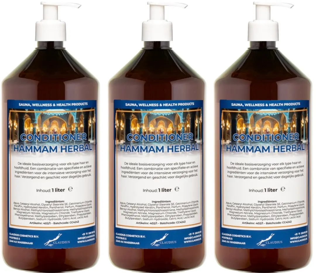 Splashbox Cosmetics Hammam Herbal Hairconditioner 1L - 5 Stuks