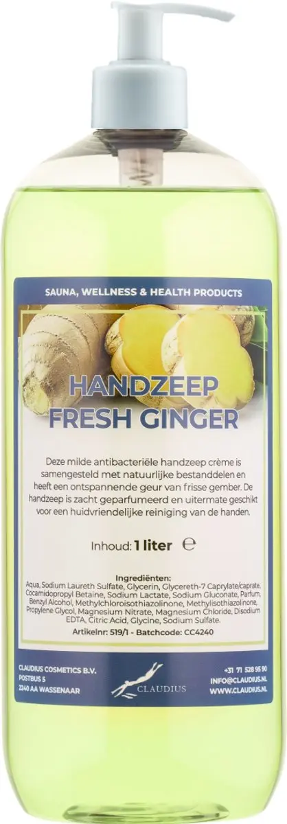 Splashbox Cosmetics Handzeep Fresh Ginger 1L