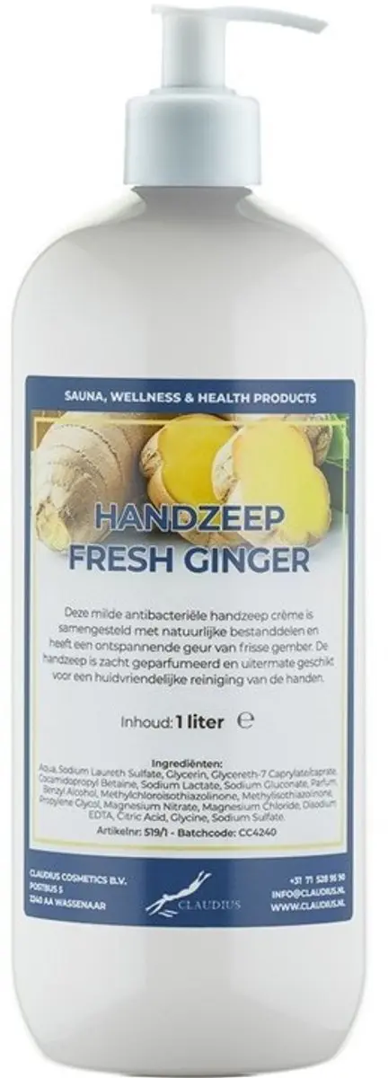 Splashbox Cosmetics Handzeep Fresh Ginger 1L