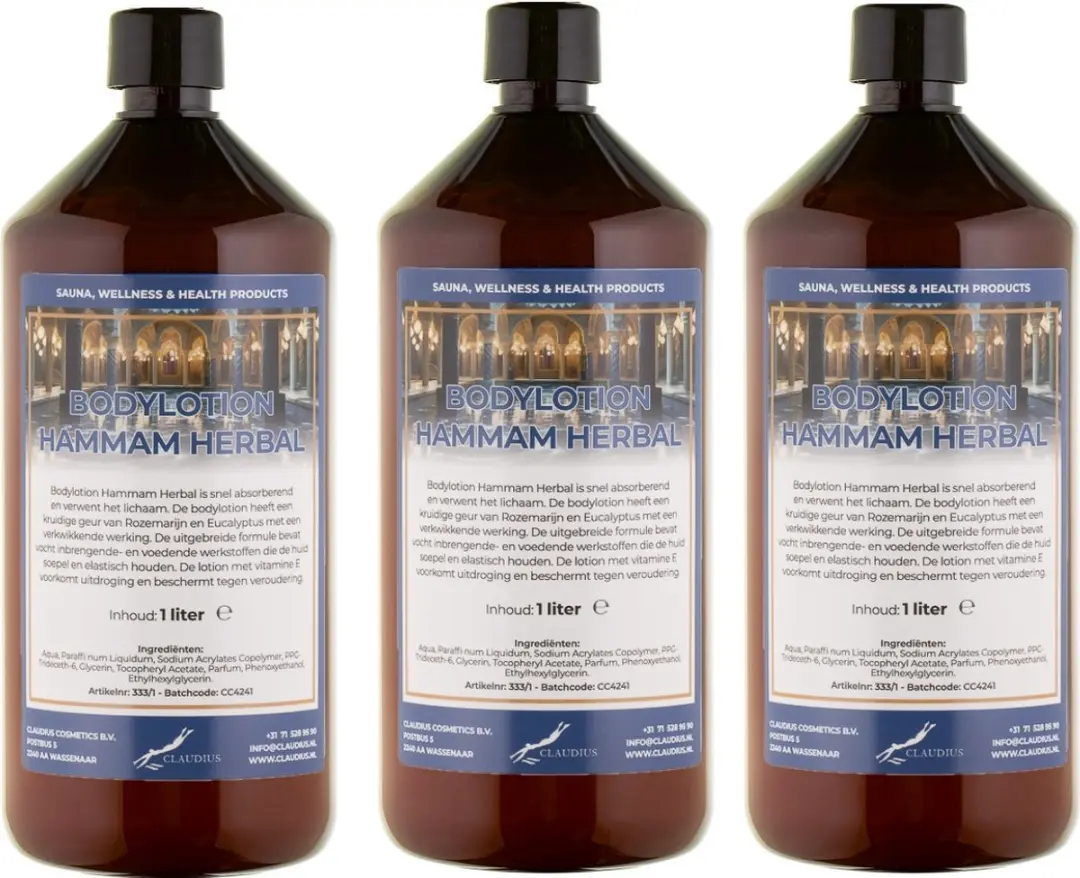 Splashbox Cosmetics Hammam Herbal Bodylotion 3 Liter - 3 Stuks