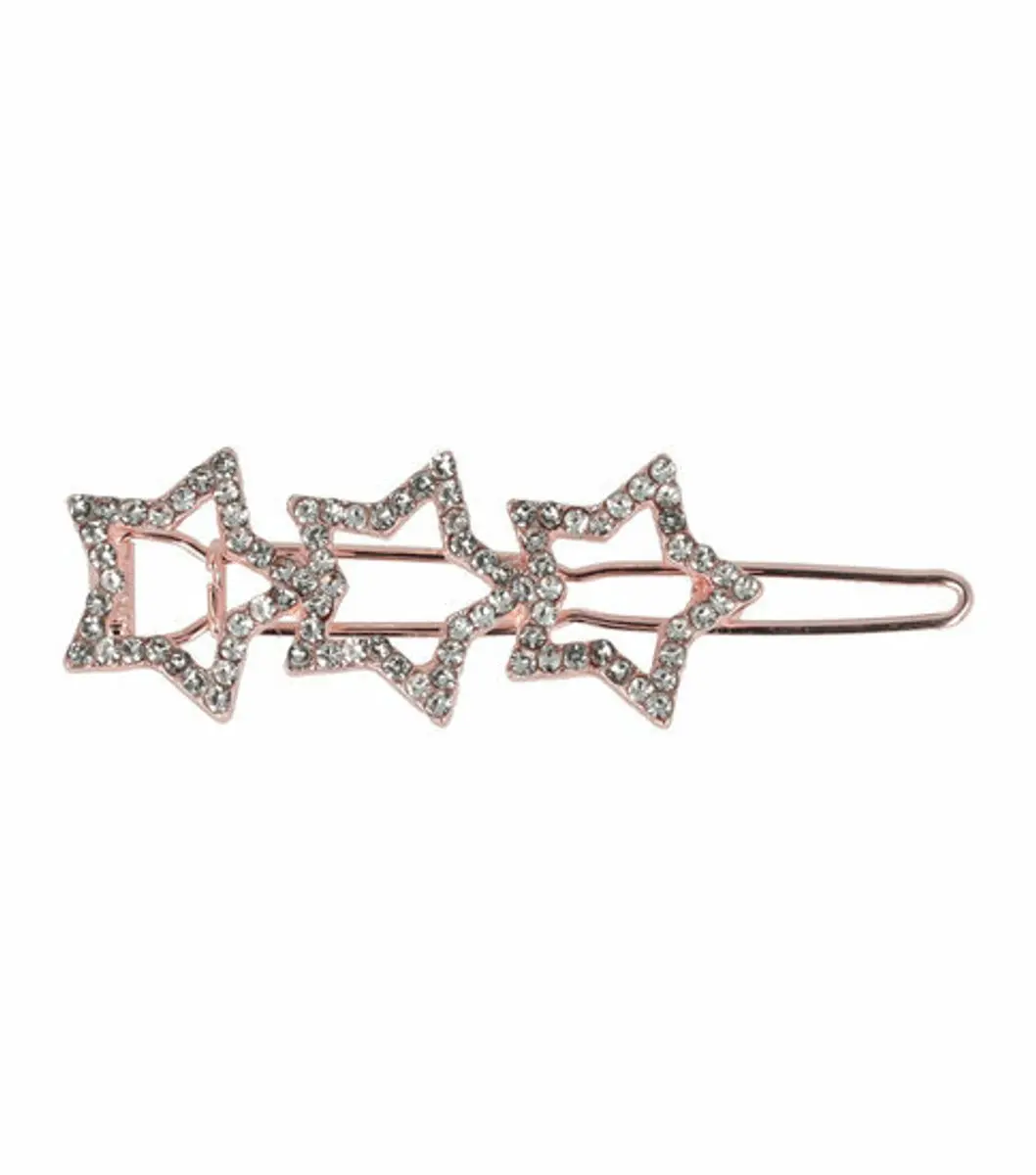 Haarsoires Haarspeld 3,5cm - Sterren met Strass - Goud