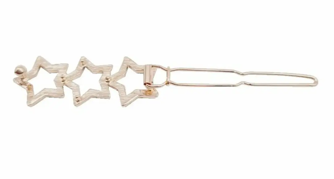 Haarsoires Haarspeld 3,5cm - Sterren met Strass - Goud
