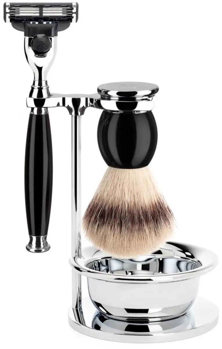 Mühle Sophist Mach3 Scheerset - 3 Stuks - Zwart
