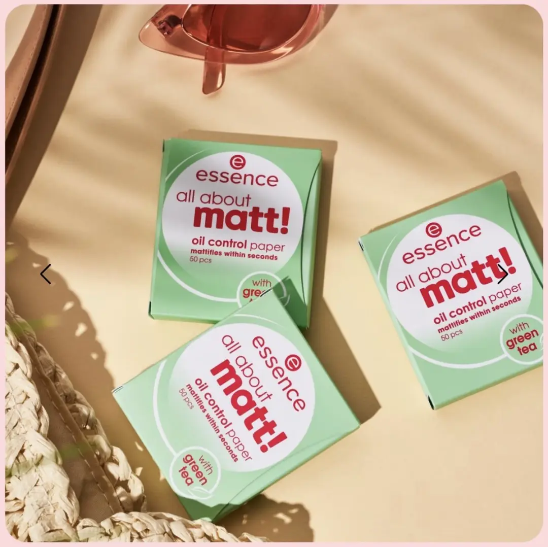 Essence All About Matte Olie-Absorberende Blaadjes 50 Stuks