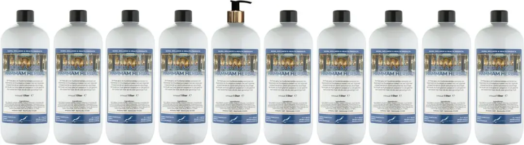 Splashbox Cosmetics Body & Hair Hammam Herbal 1L - 20 Stuks (10x2)