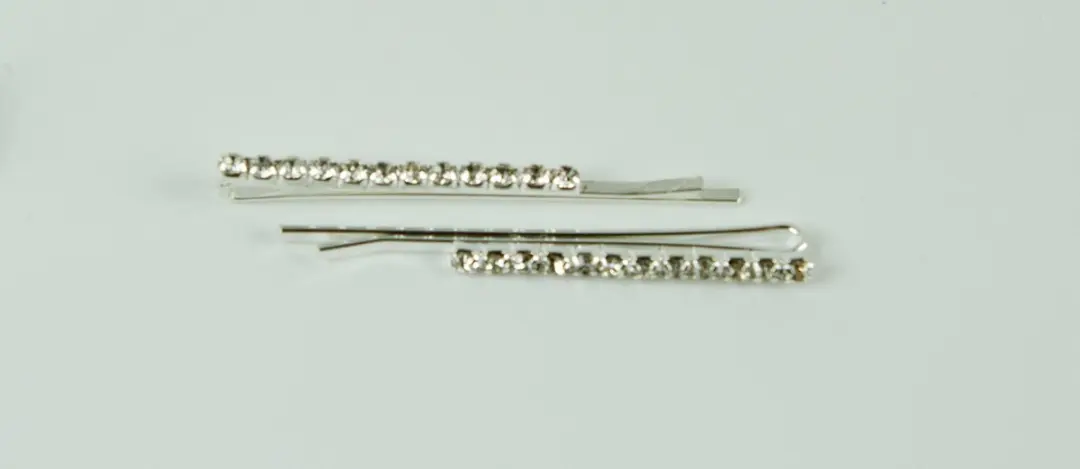 Hairmode Schuifspelden 1 Rij Strass Zilver