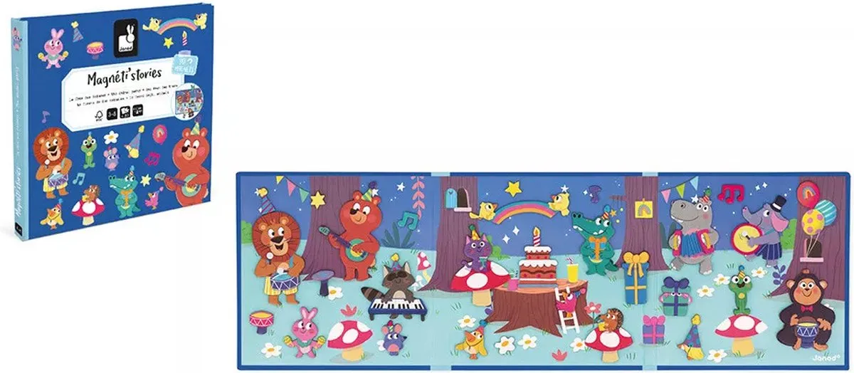 Janod Magneti Stories Dierenfeest Magneetset 30 Magneten