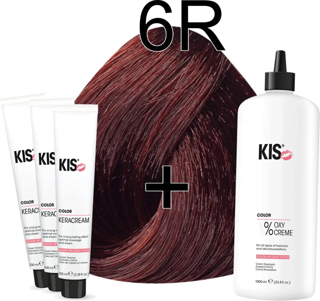 KIS KeraCream Color 6R Rood Haarverfset