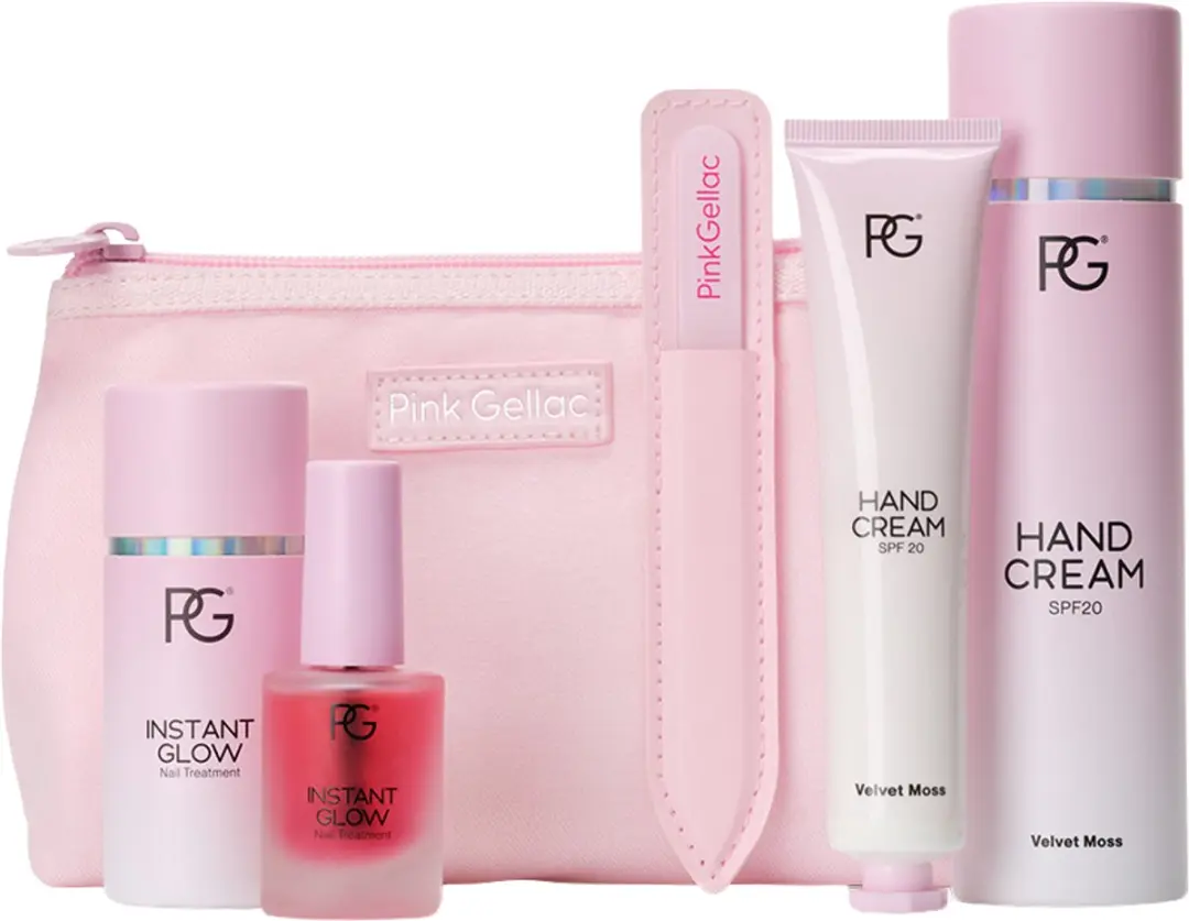 Pink Gellac Glow & Protect Nagelverzorging Set