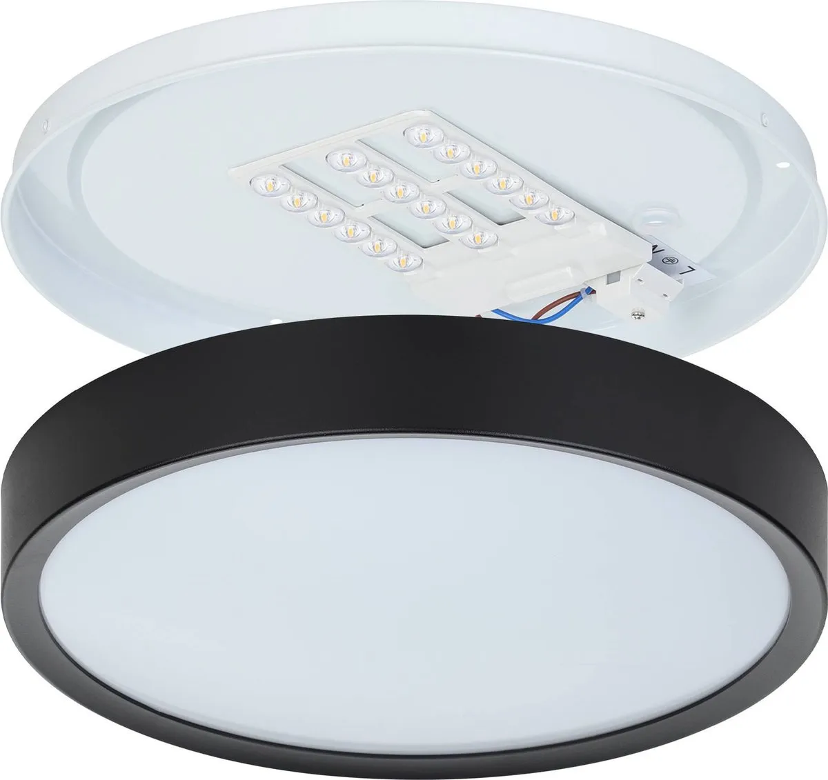 Eglo Musurita Plafondlamp LED Ø34cm - Zwart/Wit