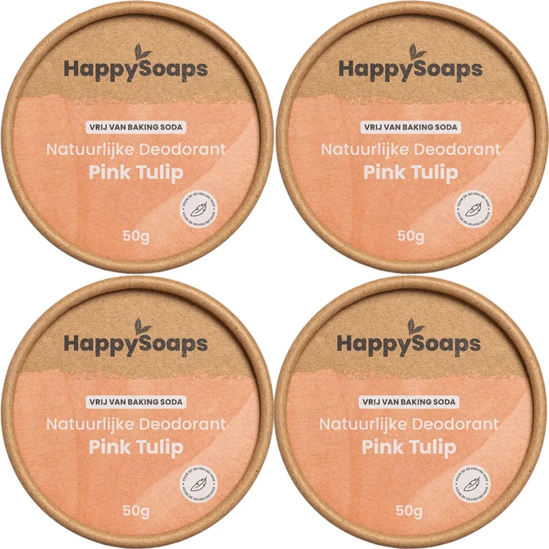 HappySoaps Natuurlijke Deodorant Pink Tulip 200g
