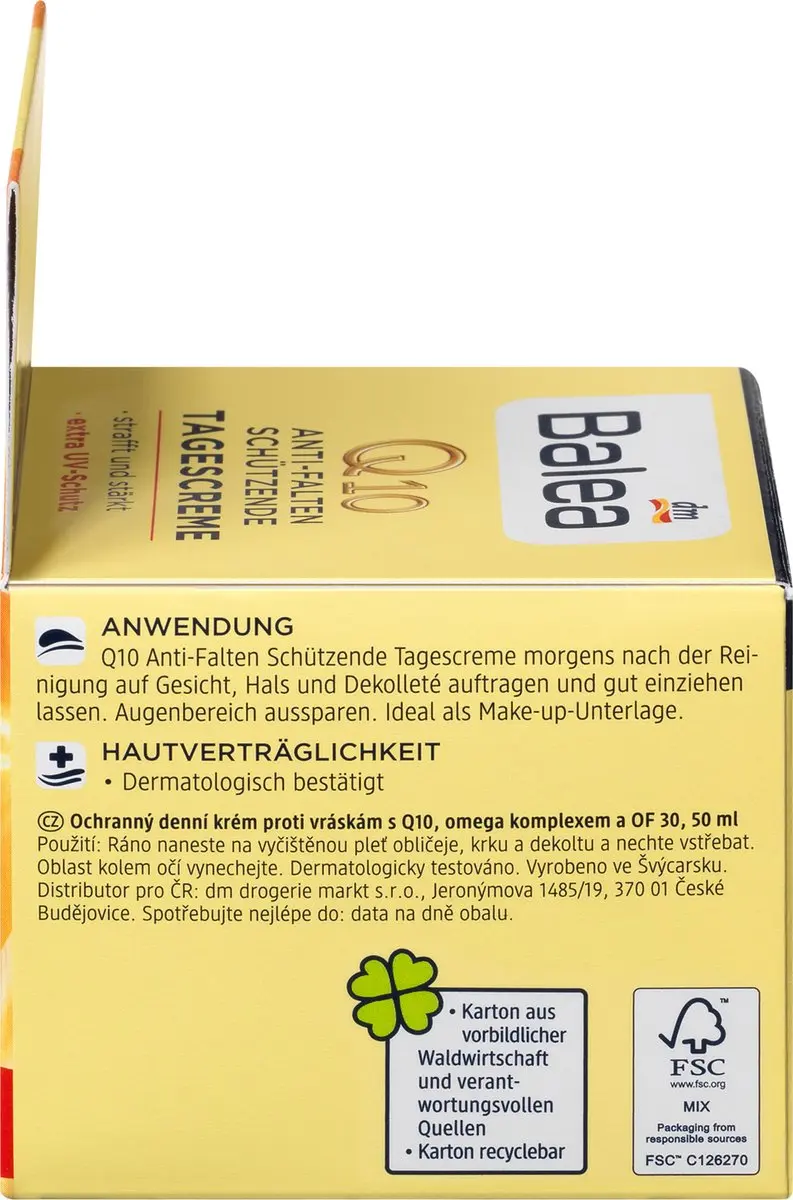 Balea Dagcrème Q10 Anti-Rimpel SPF30 50ml - afbeelding 6 van 6