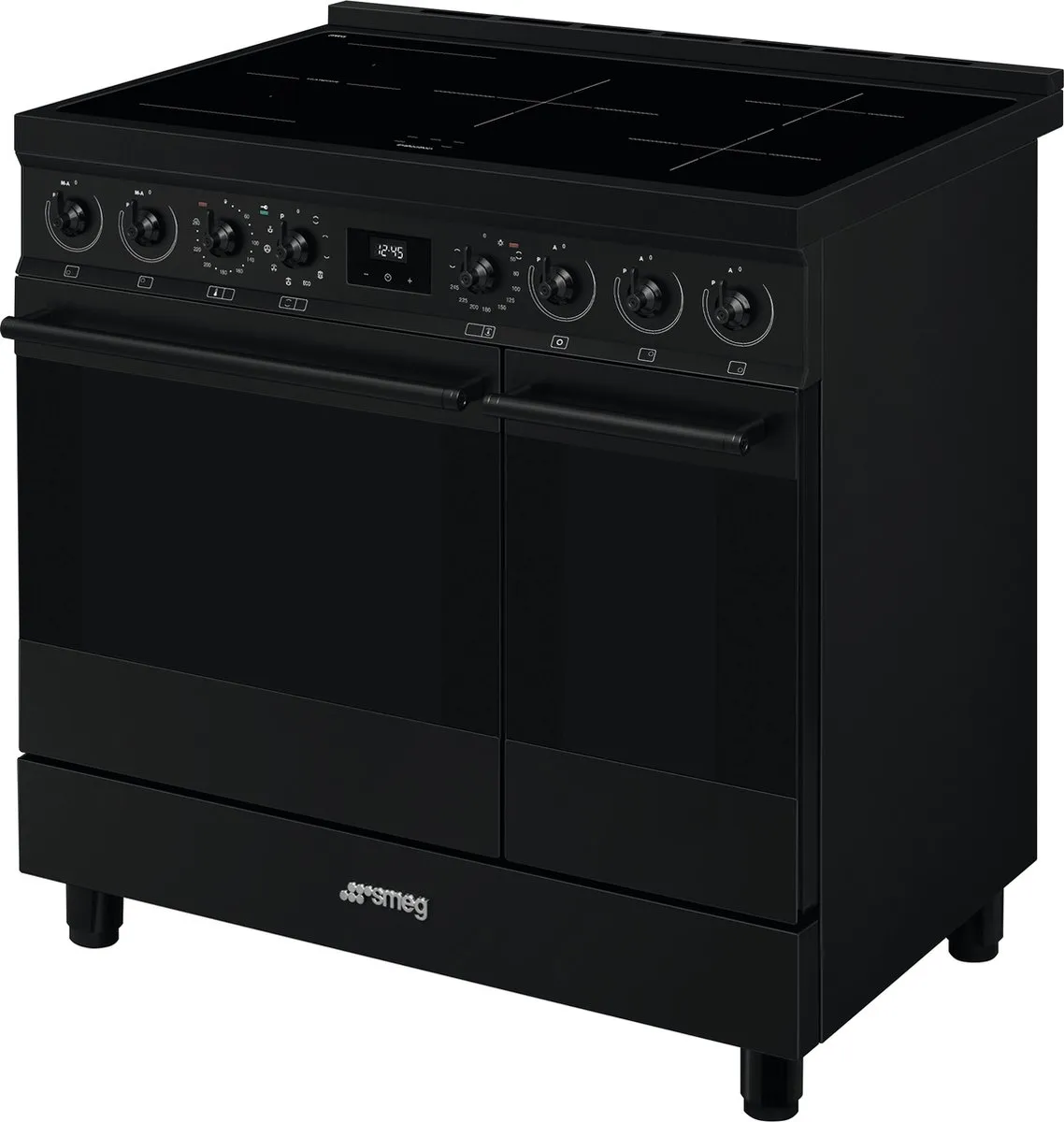 Smeg Symphony C92IPN2 fornuis Vrijstaand fornuis Electrisch Inductiekookplaat zones Zwart (2&3 fase)