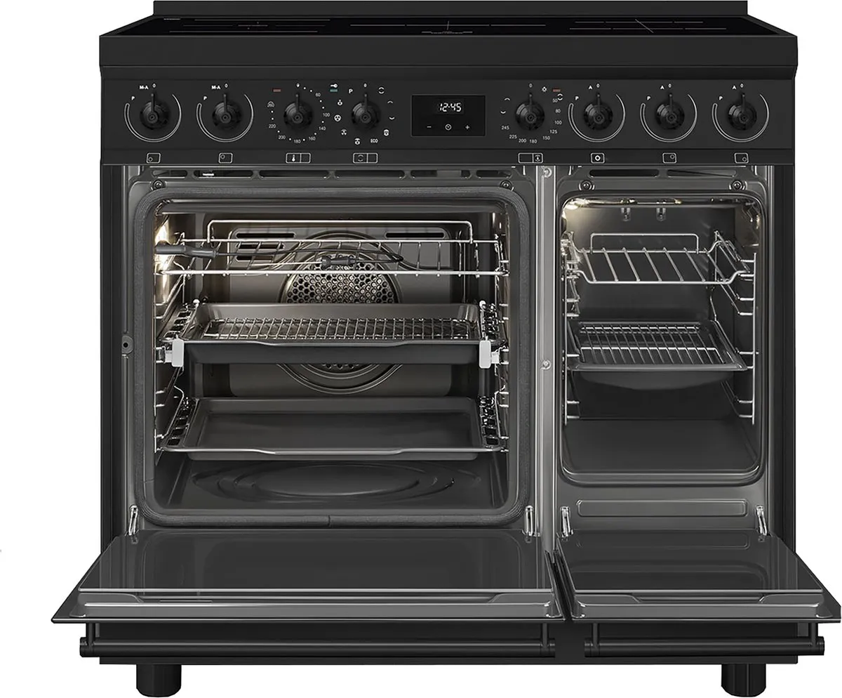 Smeg Symphony C92IPN2 fornuis Vrijstaand fornuis Electrisch Inductiekookplaat zones Zwart (2&3 fase)