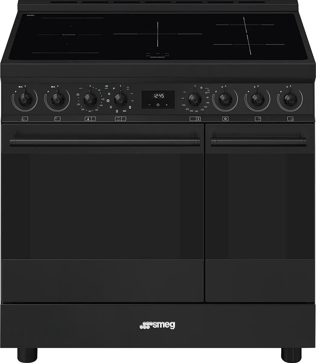 Smeg Symphony C92IPN2 fornuis Vrijstaand fornuis Electrisch Inductiekookplaat zones Zwart (2&3 fase)
