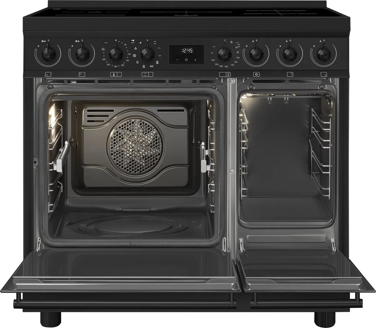 Smeg Symphony C92IPN2 fornuis Vrijstaand fornuis Electrisch Inductiekookplaat zones Zwart (2&3 fase)