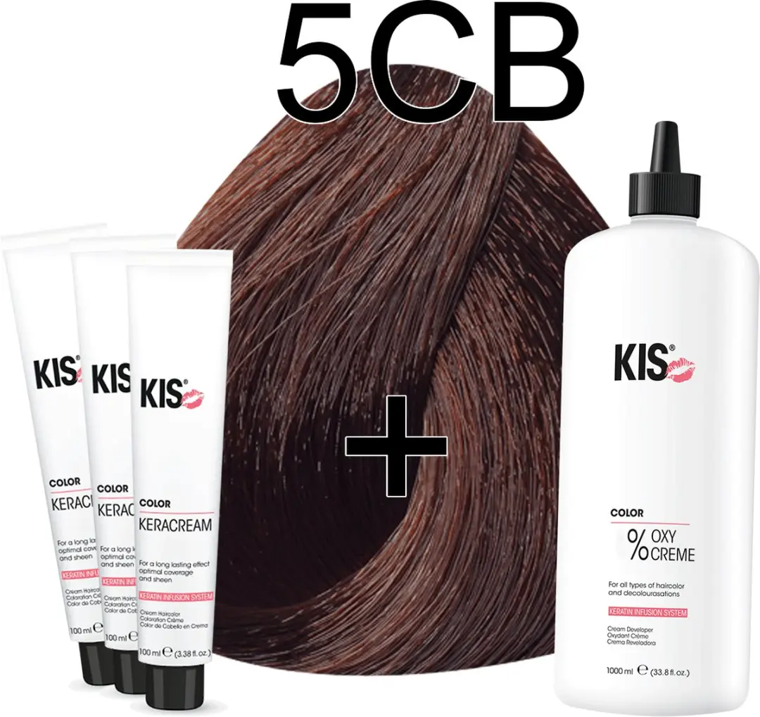 KIS KeraCream Color Licht Chocoladebruin Haarverfset