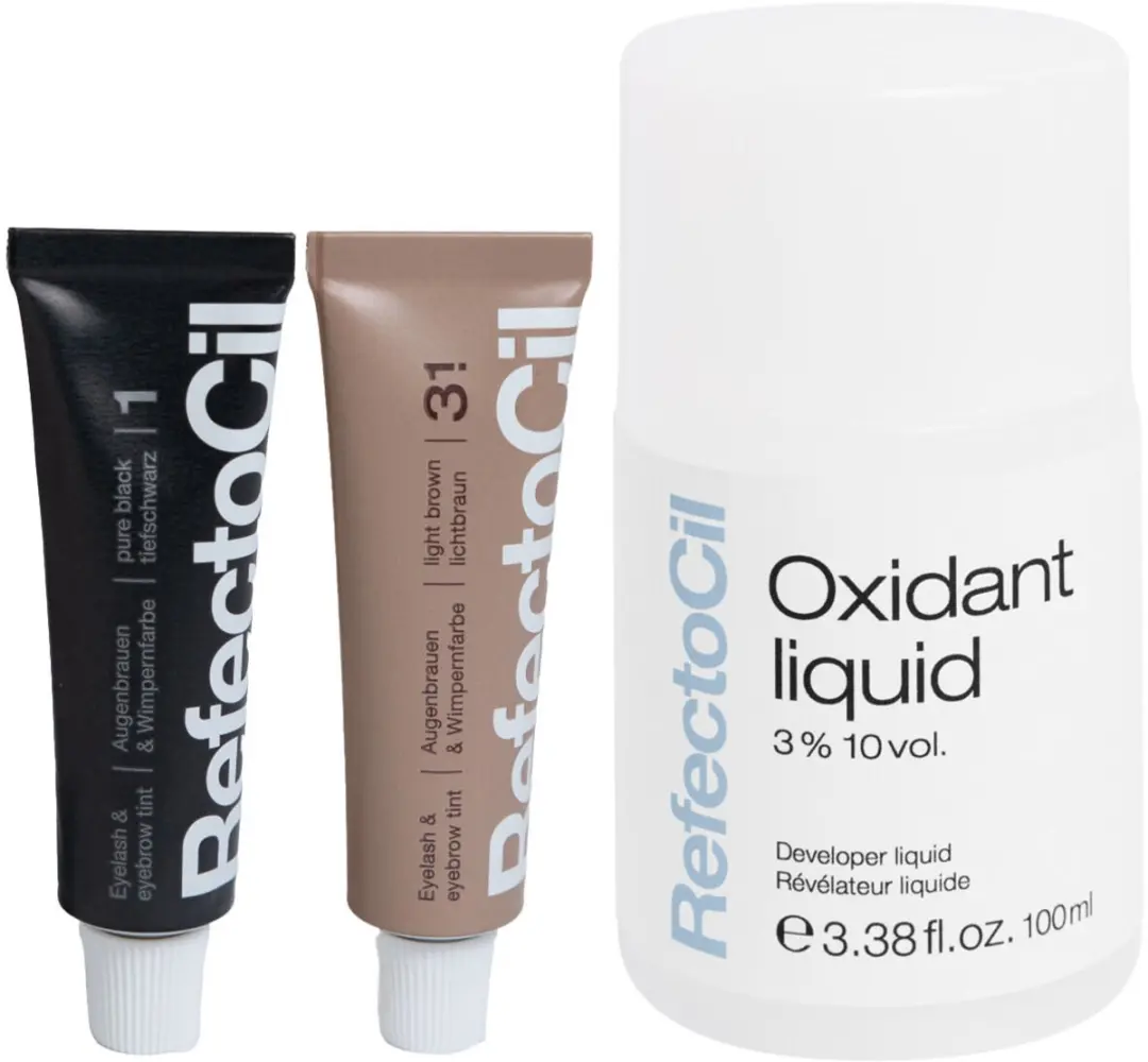 Refectocil nr.1 Zwart + nr.3.1 Lichtbruin Oxidant 130ml - 3 Stuks - afbeelding 6 van 6