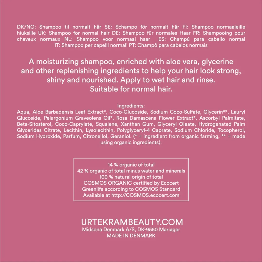 Urtekram Rozen Shampoo 500ml - 6 Stuks