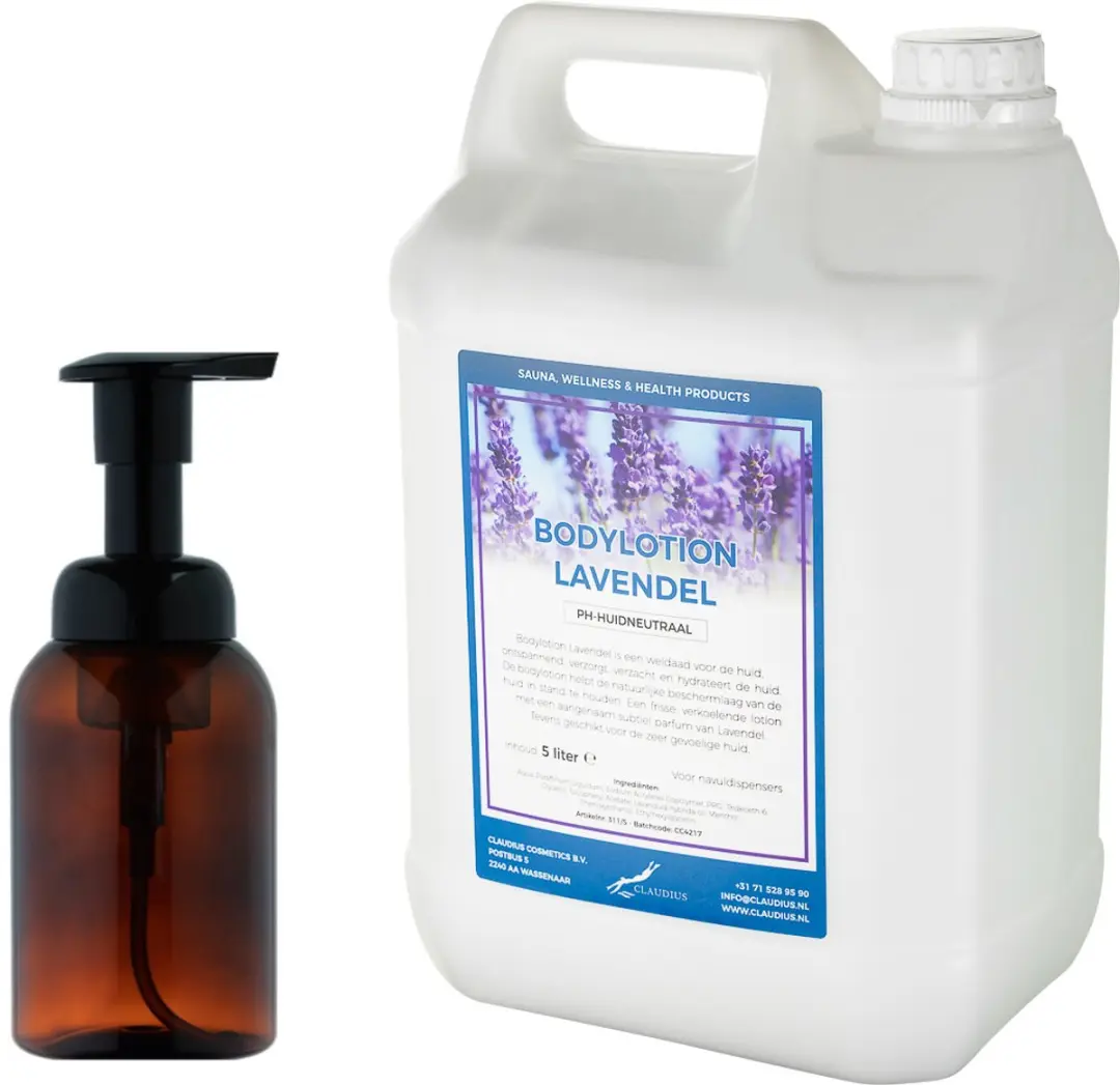 Splashbox Cosmetics Zeepdispenser 300ml + 5L Lavendel Bodylotion
