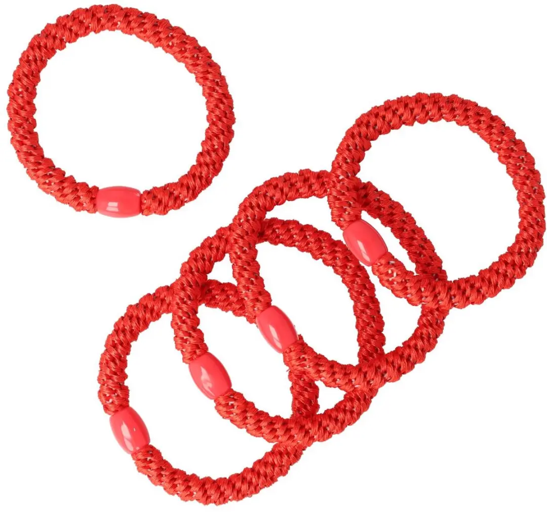 Haarsoires Haarelastieken Basic Rood