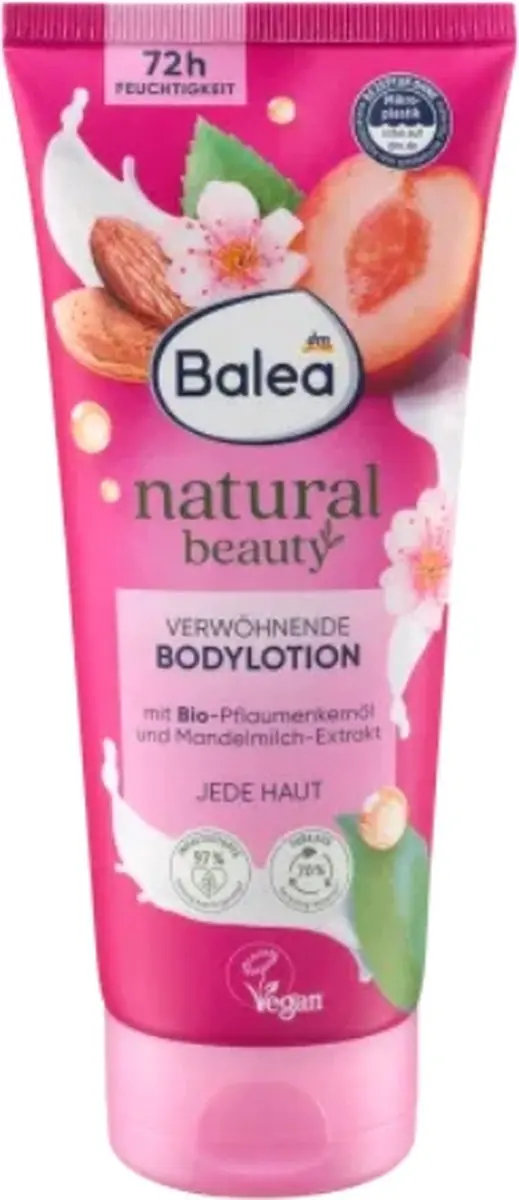 Balea Natural Beauty Bodylotion Pruimen-Amandelmelk 200ml