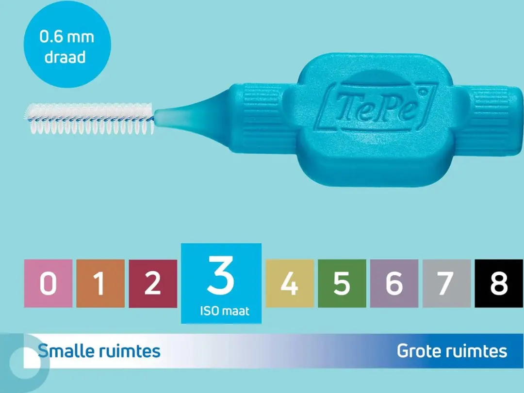 TePe Ragers Origineel 0,6mm - Blauw - 25 Stuks