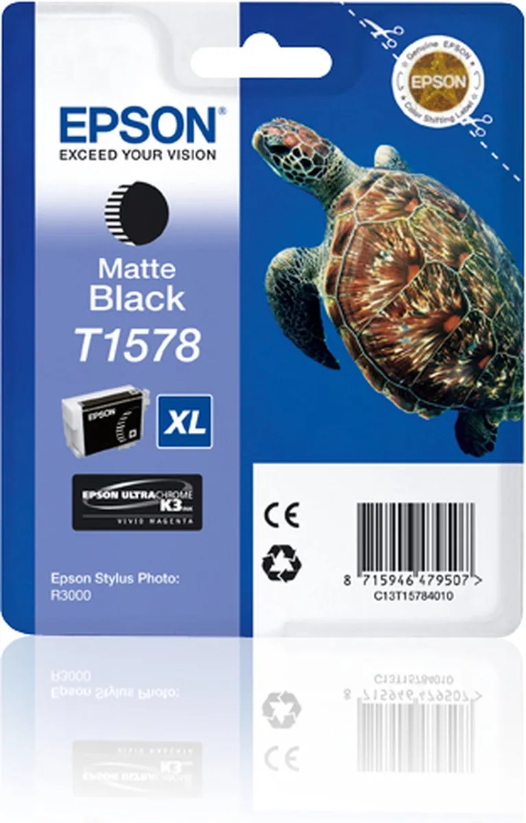 Epson T1578 Mat Zwart Inktcartridge XL - 1000 pagina's