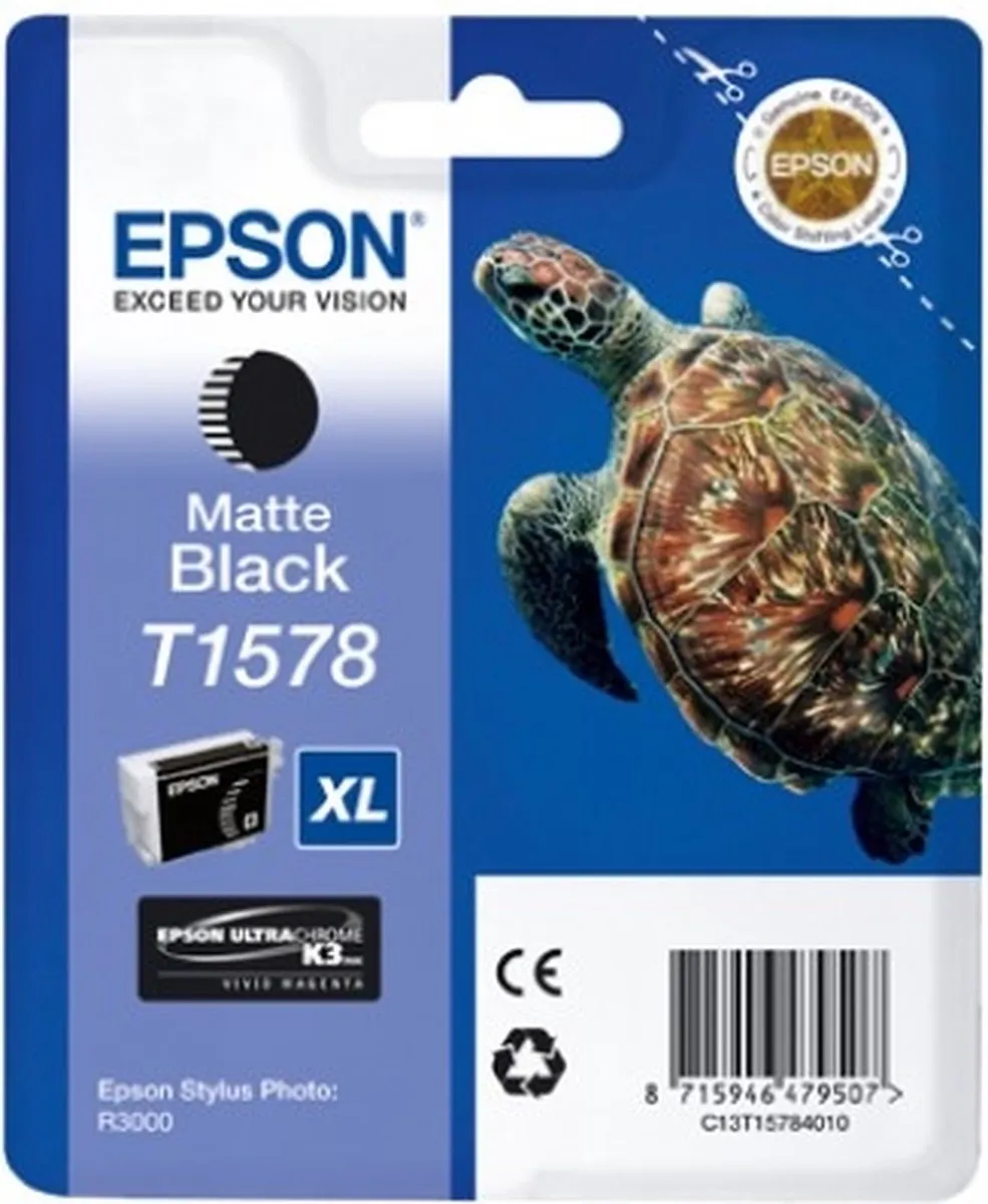 Epson T1578 Mat Zwart Inktcartridge XL - 1000 pagina's