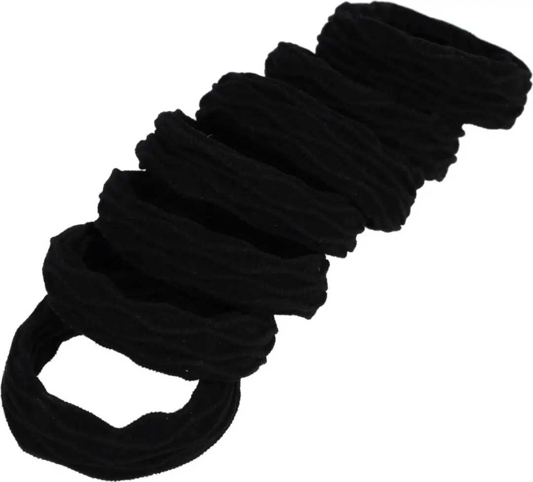 Haarsoires Haarelastieken Basic - Zwart - 7 Stuks