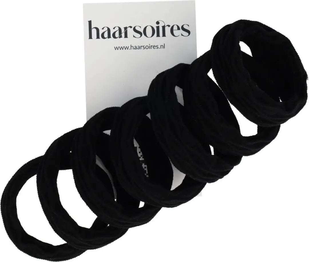 Haarsoires Haarelastieken Basic - Zwart - 7 Stuks