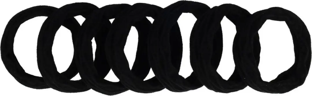 Haarsoires Haarelastieken Basic - Zwart - 7 Stuks