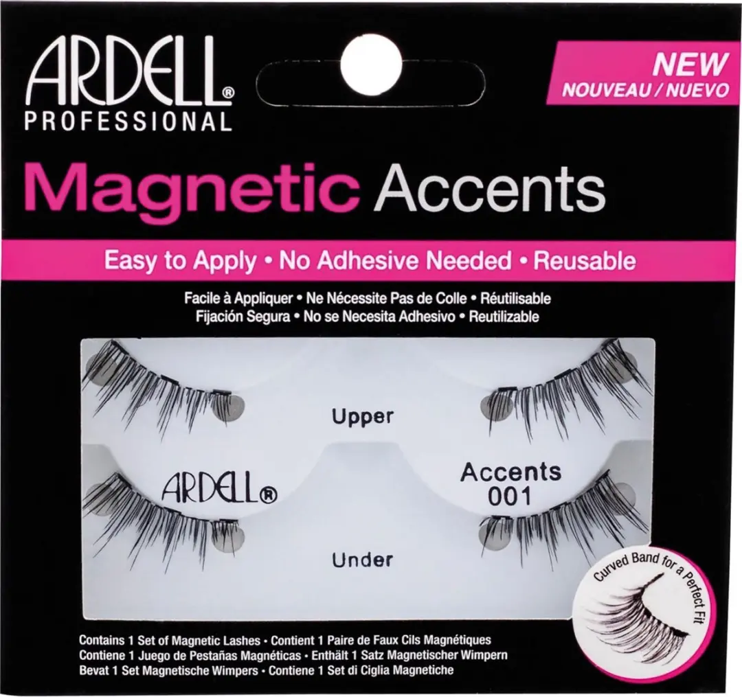 Ardell Professional Magnetic Double Strip Accents 001 - Magnetische nepwimpers - 4 Stuks
