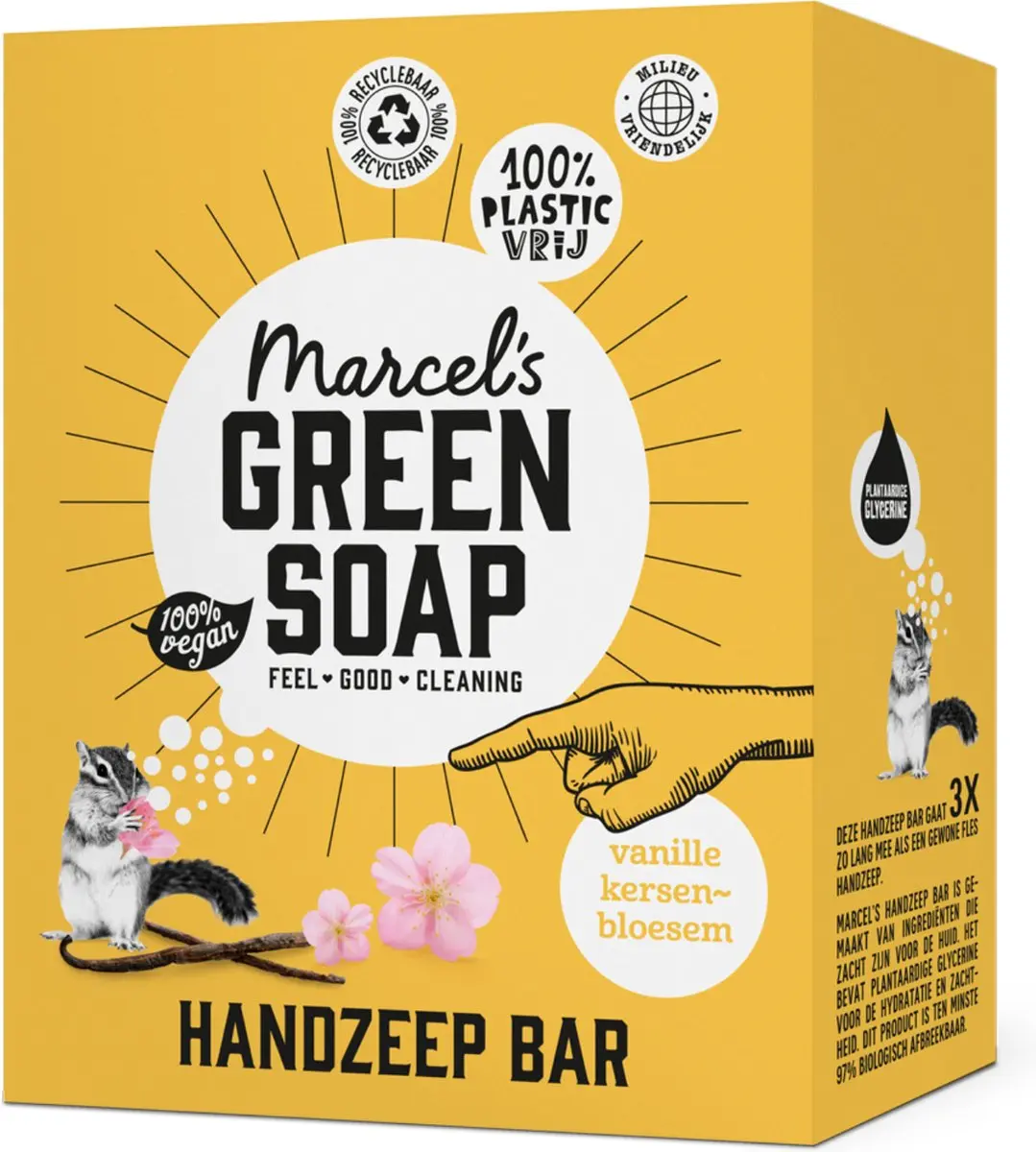 Marcel's Green Soap Handzeep Bar Vanille & Kersenbloesem - 6x90g