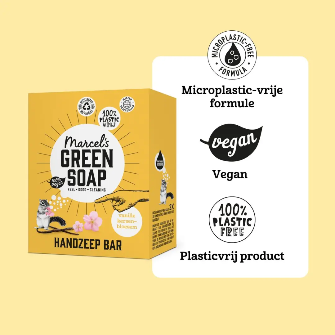 Marcel's Green Soap Handzeep Bar Vanille & Kersenbloesem - 6x90g